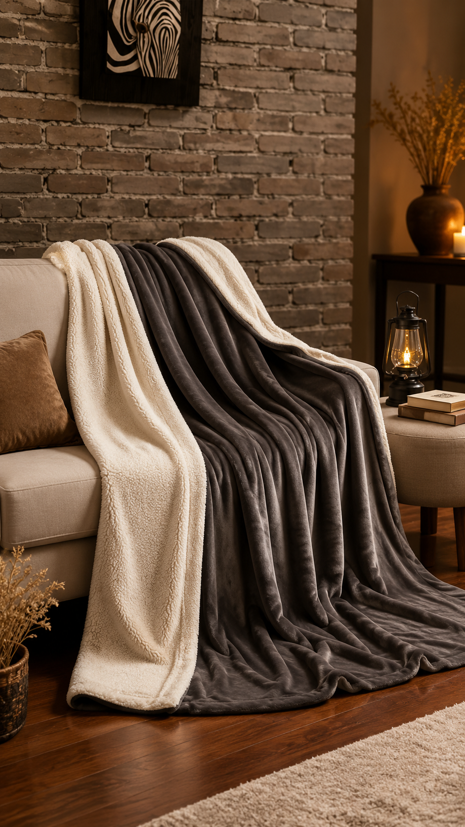 CozyCloud Deluxe™ – Flauschige Sherpa-Winterdecke