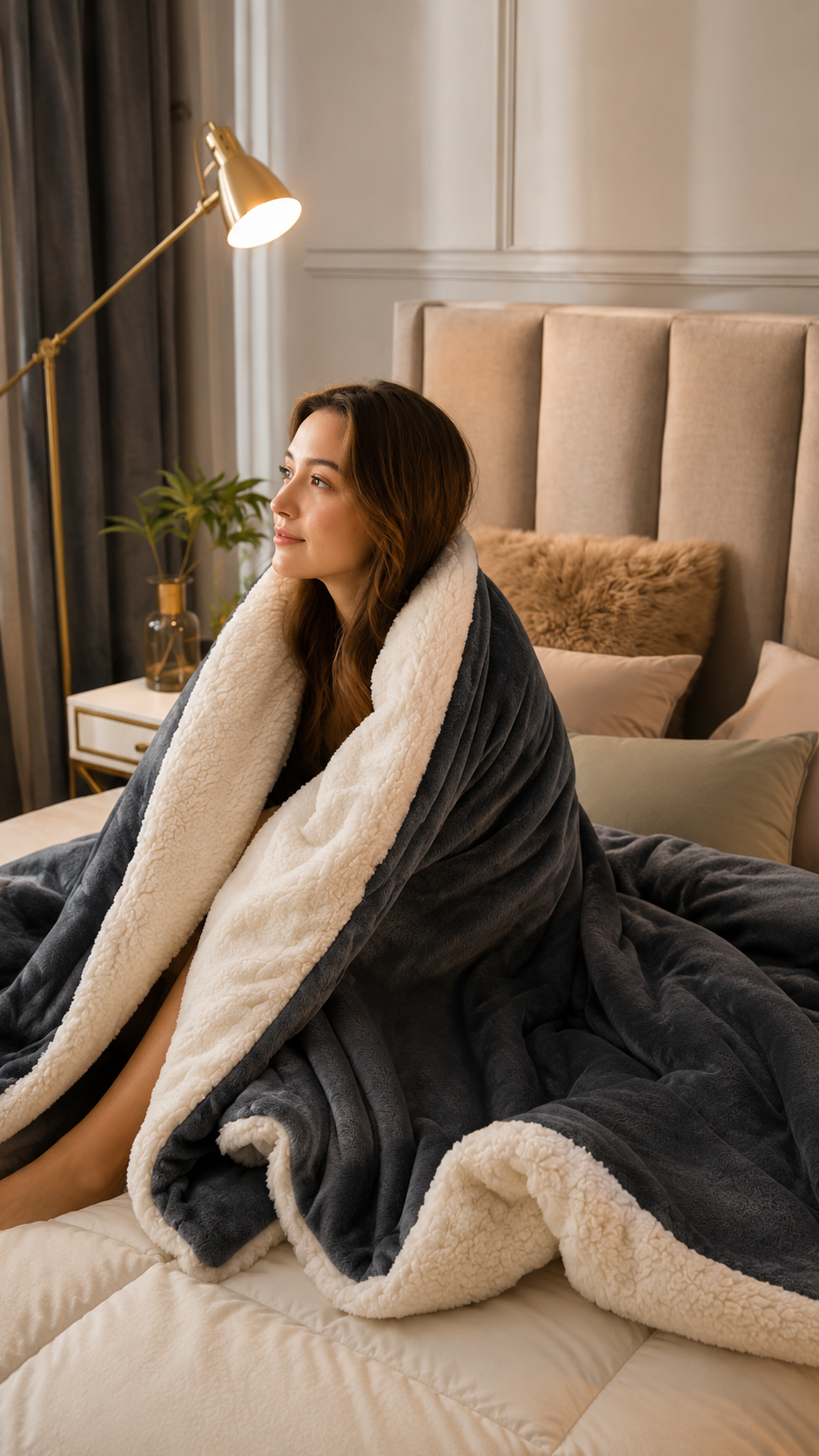 CozyCloud Deluxe™ – Flauschige Sherpa-Winterdecke