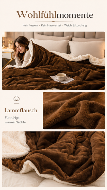 CozyCloud Deluxe™ – Flauschige Sherpa-Winterdecke