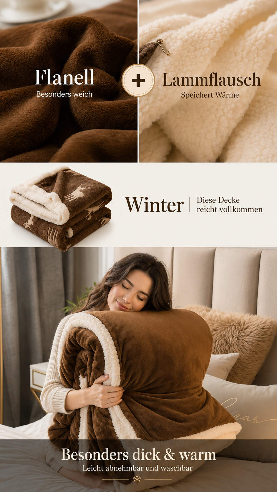 CozyCloud Deluxe™ – Flauschige Sherpa-Winterdecke