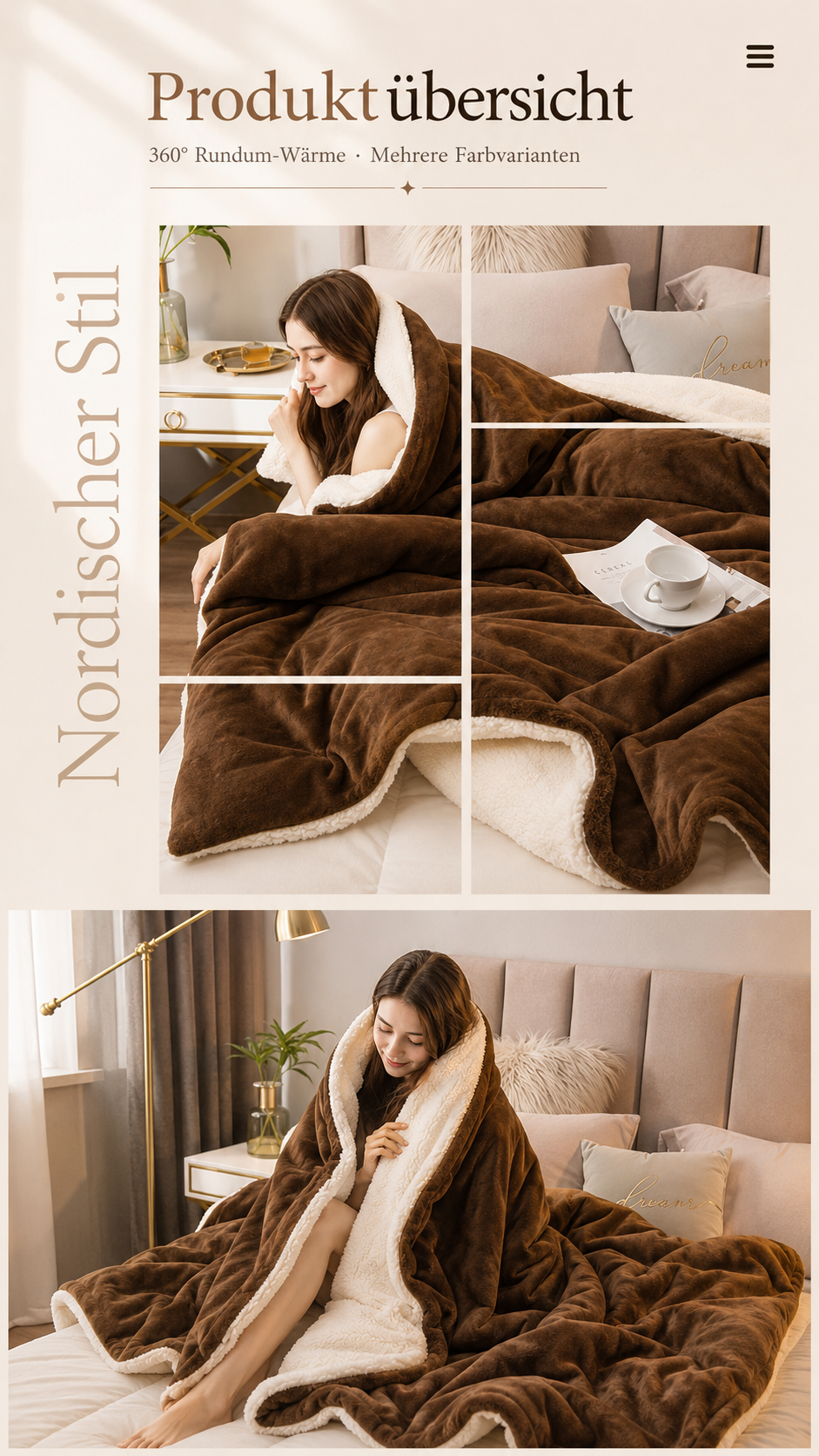 CozyCloud Deluxe™ – Flauschige Sherpa-Winterdecke