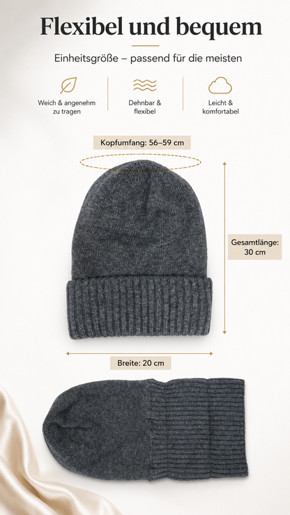 SatinMütze Deluxe™ – Haarschonende Wintermütze