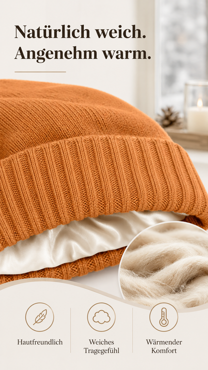 SatinMütze Deluxe™ – Haarschonende Wintermütze