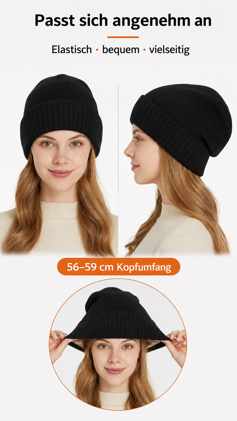 SatinMütze Deluxe™ – Haarschonende Wintermütze