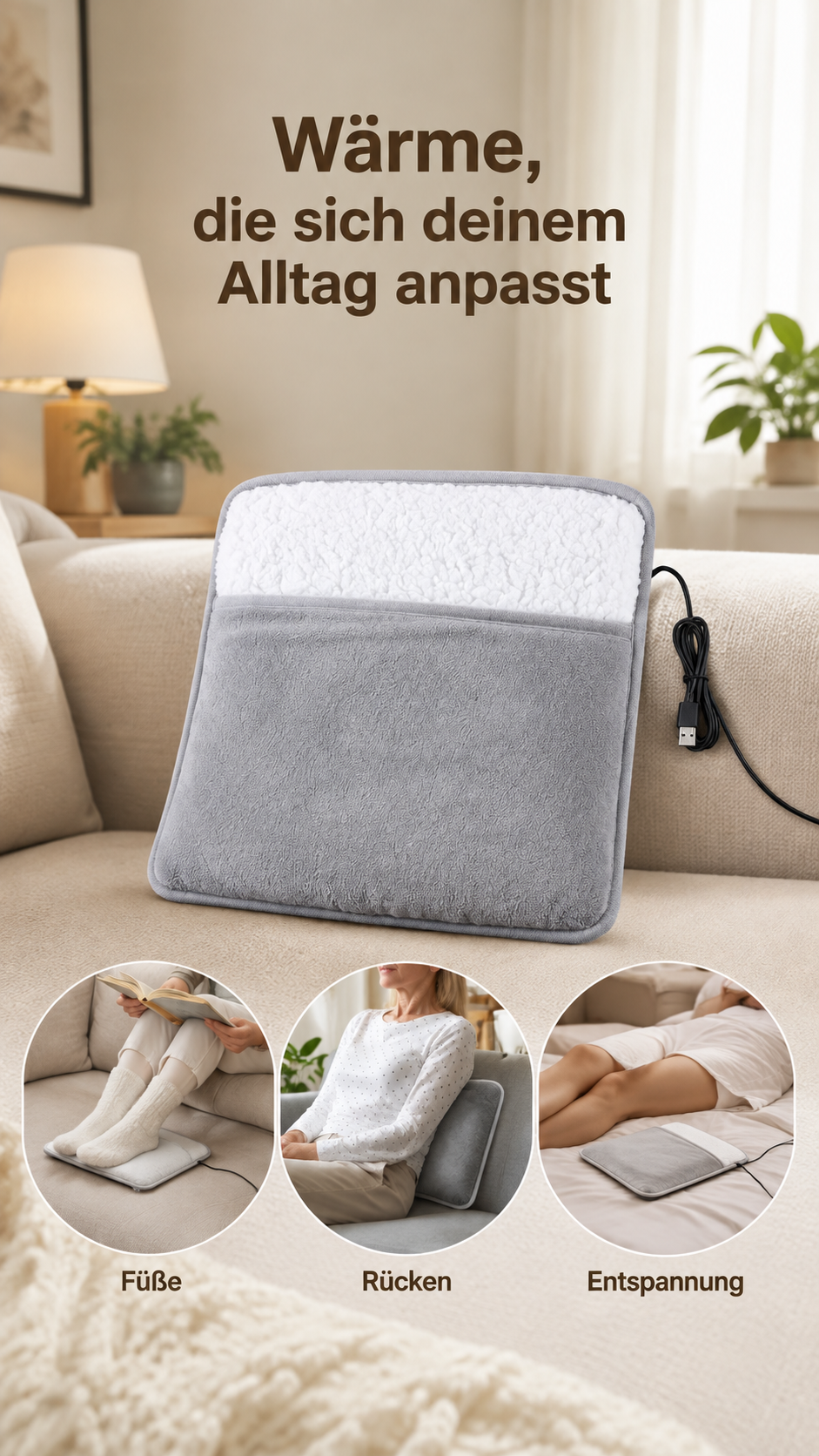 CozyHeat Pad™ – Elektrischer Fußwärmer
